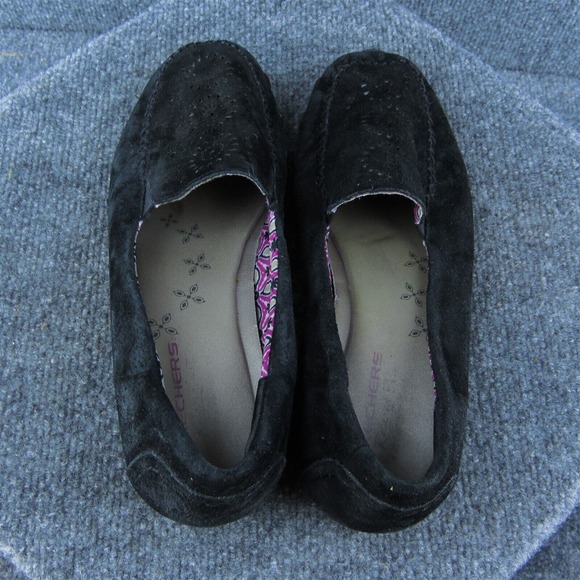Skechers Relaxed Fit Women Slip-On Shoes Black Leather Slip On Size 8.5 Medium - Picture 6 of 10